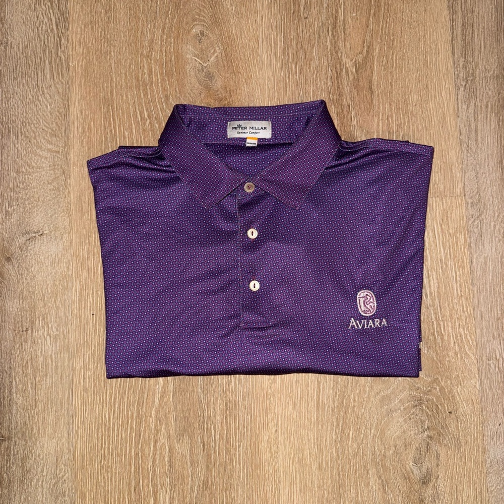 Peter Millar Aviara golf Purple Men's Polo Shirt